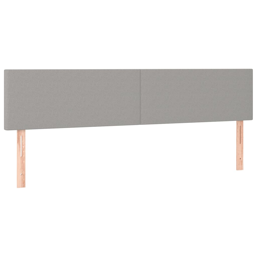 Vidaxl Zagłówek Do Łóżka Z Led, Jasnoszary, 200X5X78/88 Cm, Tkanina