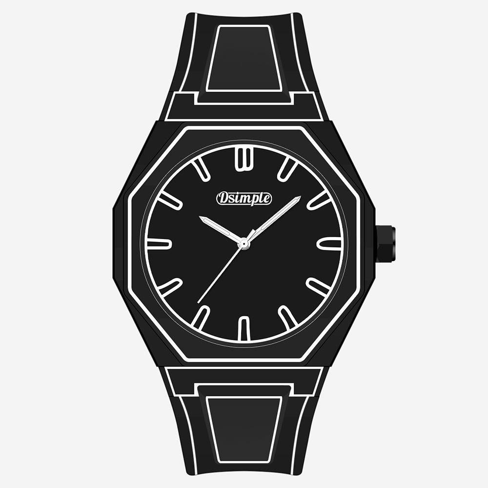 Trend Line Watch Comic Student Two Dimensional Quartz Watch Art Design Personality Watch Trend Watch