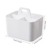 3-Compartment Desktop Storage Box with Handle, Portable Makeup Caddy Organizer for Countertop Skincare, Office Stationery Bin