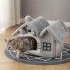 Домашние собаки и кошки Теплый домашний кошачий туалет Уютный флисовый наполнитель для домика Собачья будка