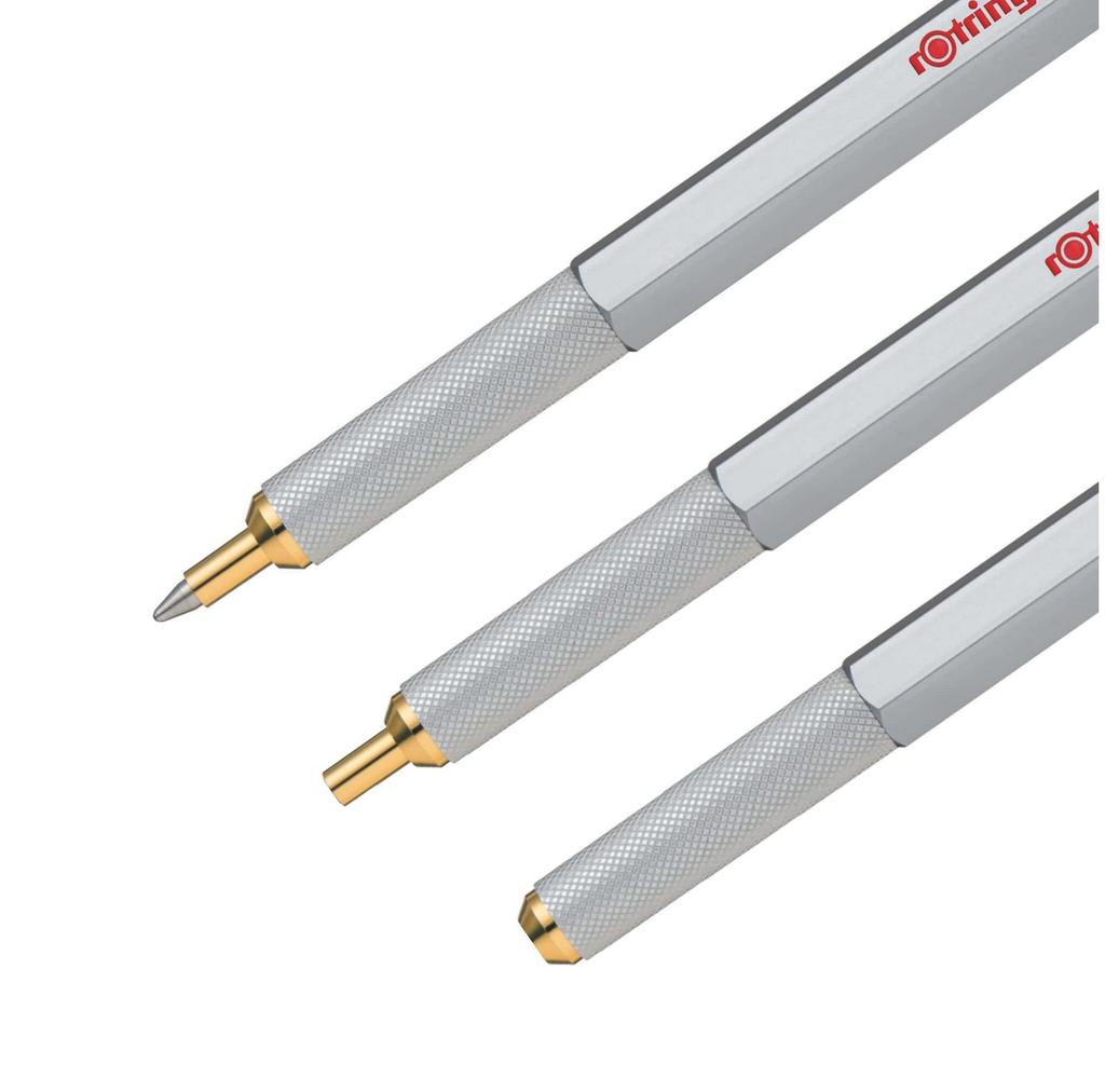 Ручка Rotring Ballpoint 800 2032580 Импортная, На масляной основе, Серия, Серебристая, (Подлинный продукт)