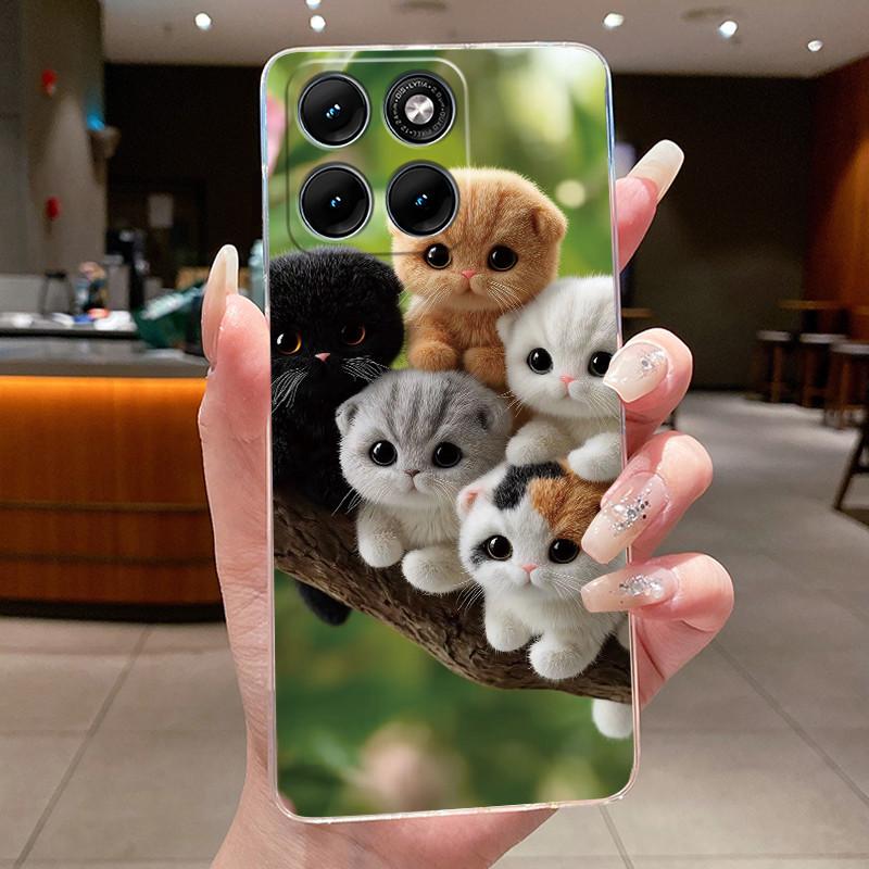 Fashion Brightly Colored Sunflower Pattern Phone Case For Motorola Edge 70 Fusion Clear TPU Soft Casing Anti-scratch Shell