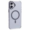 For iPhone 16 Clear Case Compatible with MagSafe Four Corners Anti-Drop PC+TPU Phone Cover - Purple