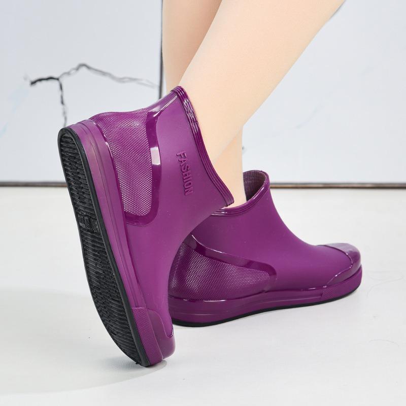 Hot-selling Rain Shoes Women's Short Tube Outer Wear Water Shoes Warm Non-slip Rain Boots Waterproof Boots Rubber Shoes Overshoes