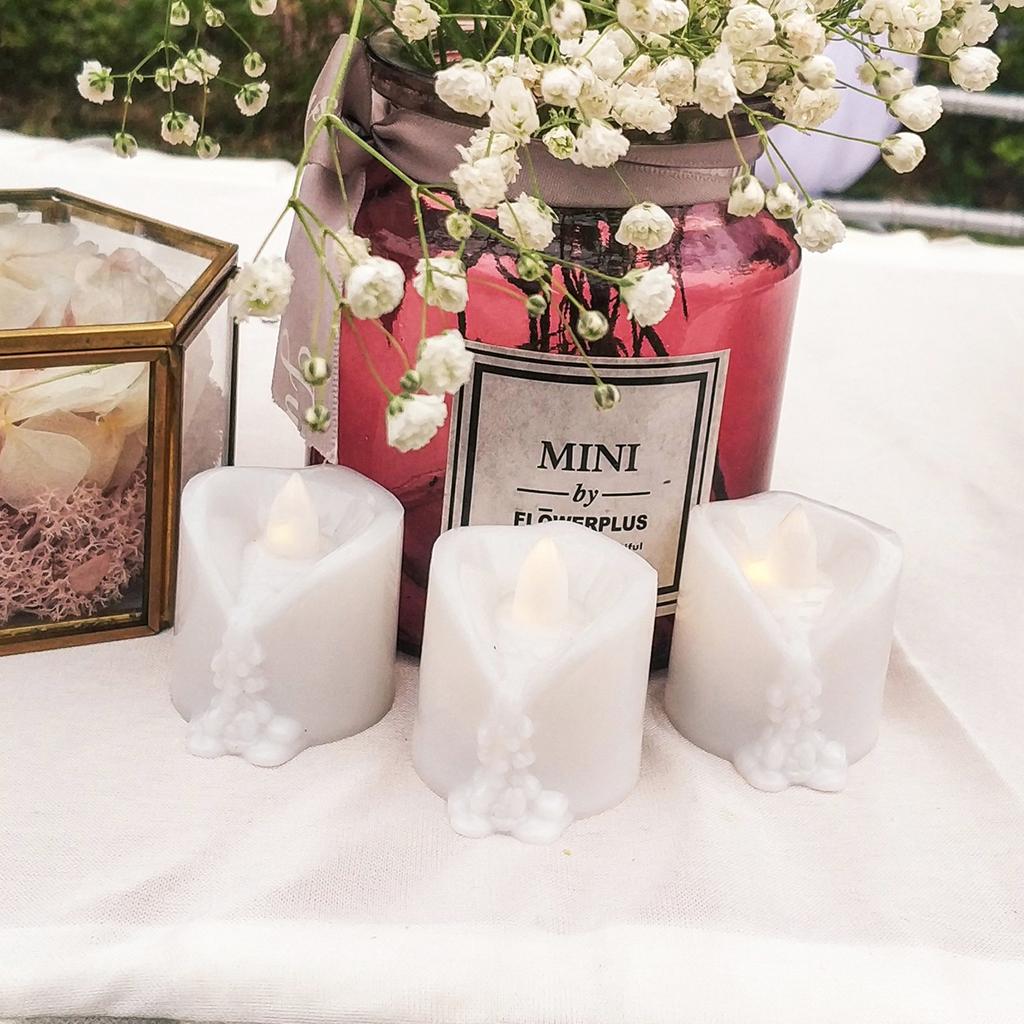 12 шт., имитация плавления чая, восковые свечи, лампы с дистанционным управлением, украшение для рождественской вечеринки, электронные