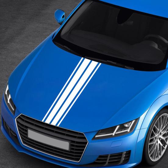 D-1040 стильная наклейка на крышку двигателя автомобиля декор в полоску эмблема повязка авто наклейка