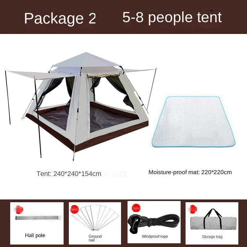 Уличная палатка, автоматическая шестиугольная палатка, непромокаемая палатка для кемпинга, портативная палатка для кемпинга, парковая палатка, навес