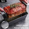 2Set of baking trays with a drip tray, non-stick meat patty baking tray, reduces grease and enhances flavor, bread baking tray set
