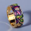 Creative New Flower Enamel Colored Glue Ring Womens Hand Decoration Manufacturer