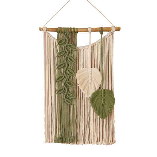 Подвесной гобелен со стильным ремешком ручной работы, антивыцветающий гобелен ручной работы в стиле бохо, макраме, настенный декор, украшение для дома