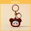 Cute Baby Three Cartoon Pile Coating Panda Head Pendant Keychain Gift For