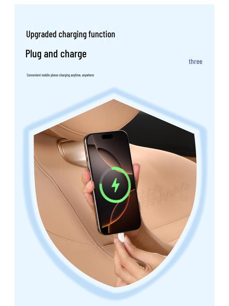 Ромбовидный зарядный подлокотник для автомобиля с кожей наппа, двойным подстаканником, хранилищем и коробкой для салфеток.