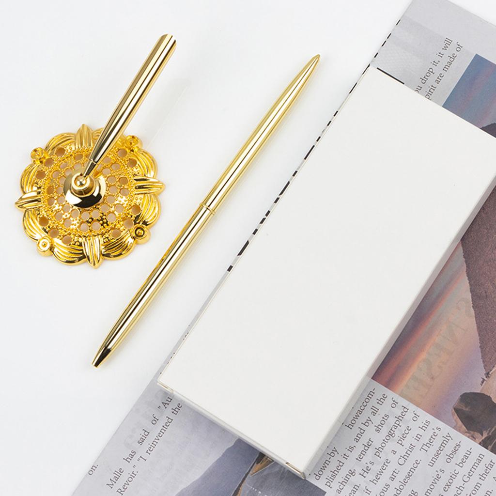 6 шт. Новинка Тонкая шариковая ручка с поворотным механизмом, металлическая шариковая ручка с наконечником 1,0 мм, ручка для письма и подписи, ручка для гостевого входа