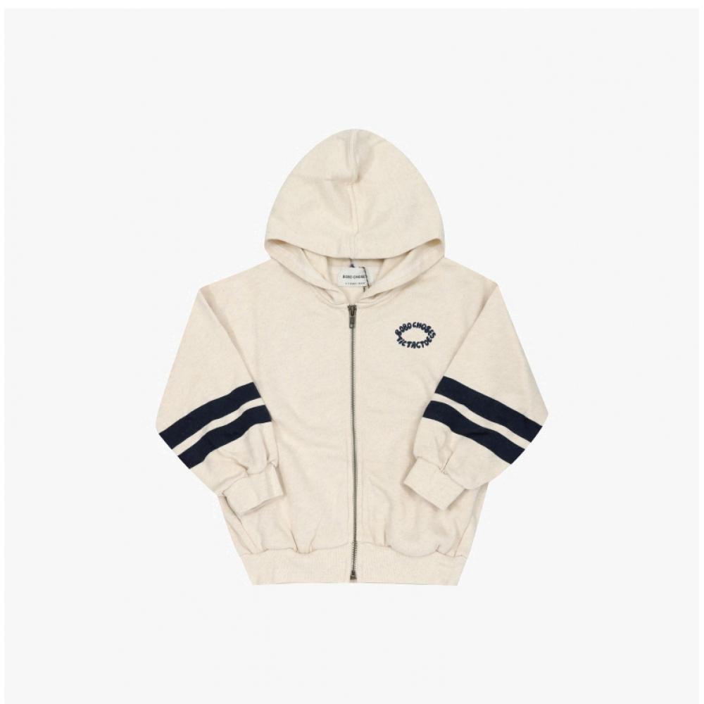 Bobo Choses Детская толстовка с капюшоном на молнии «Крестики-нолики» B225ac050