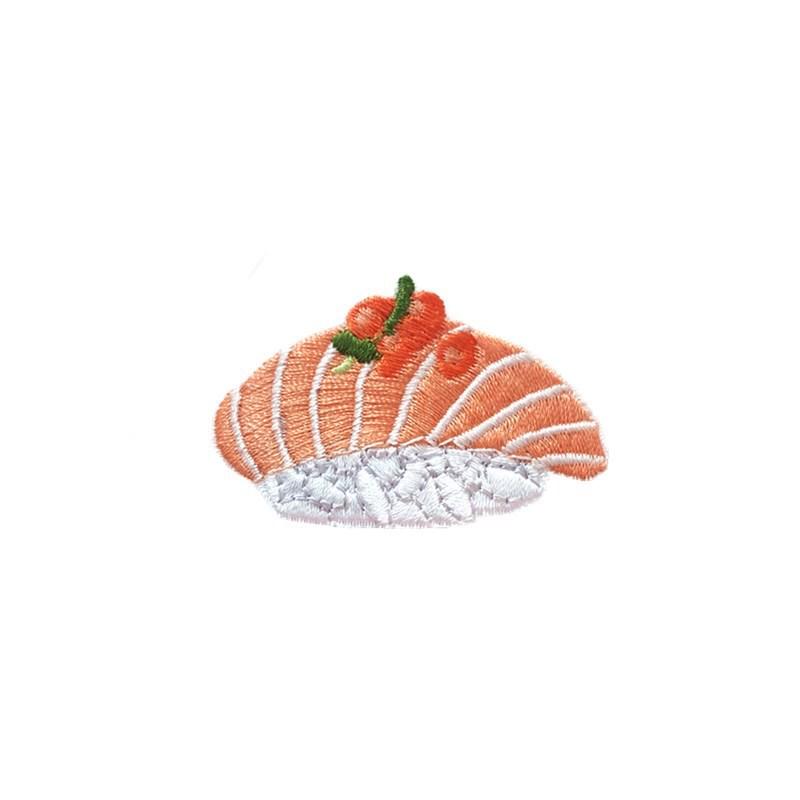 Salmon Sushi Embroidery Patch for Bags, Shoes, and Clothing Decoration