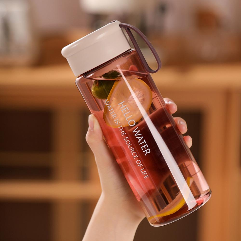 with Tea Strainer Sports Water Cup Transparent Carrying Rope Water Bottle Portable Water Cup