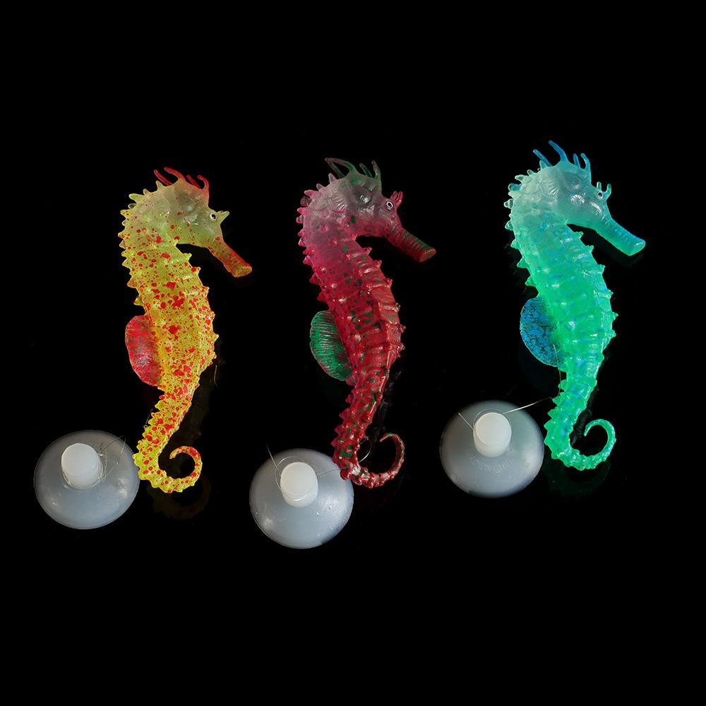 Aquatic Fish Tank Toy Pet Products Silicone Seahorse Ornaments Aquarium Decoration
