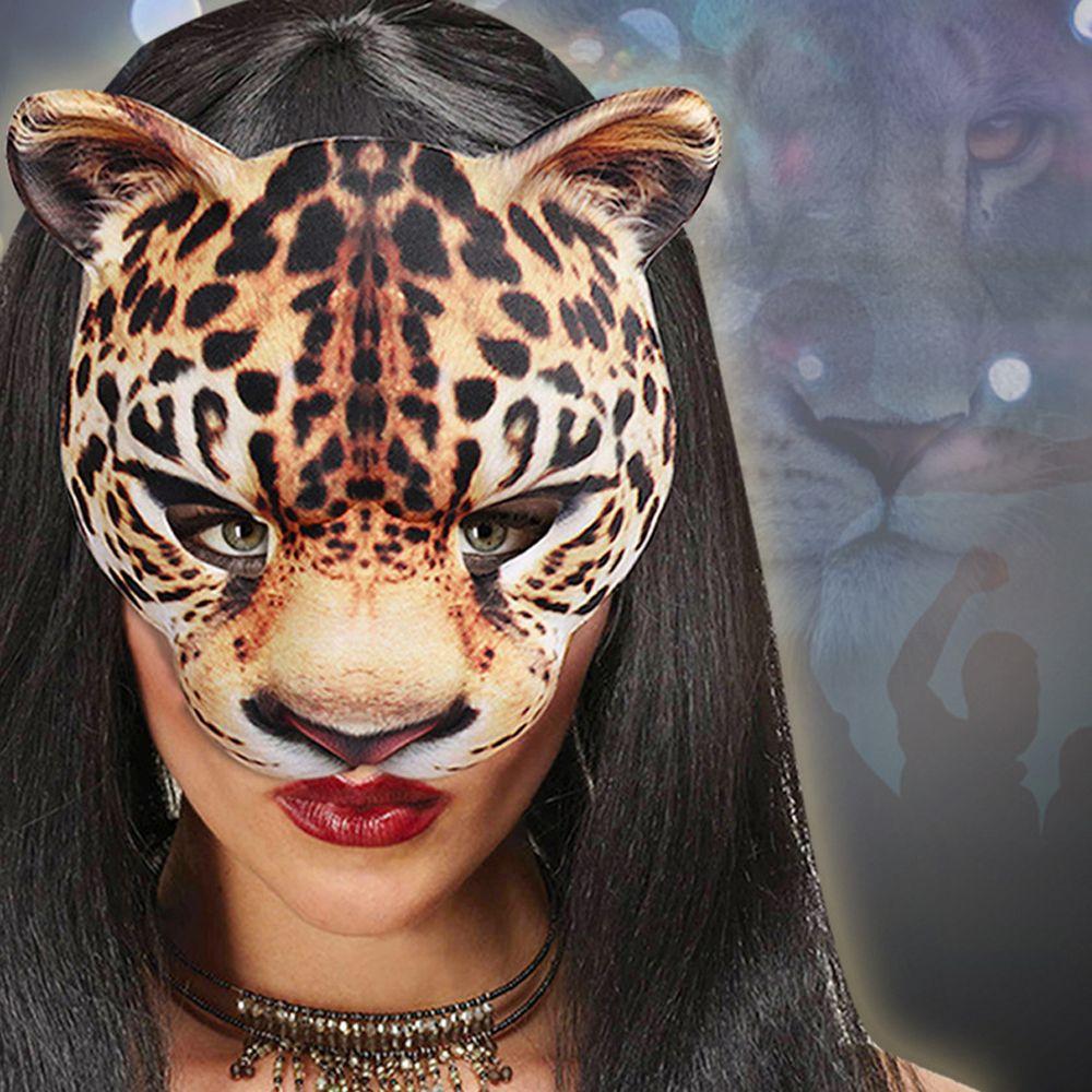 Costumes Leopard Tiger Pattern Cosplay Props Masquerade Leopard Mask Halloween Decoration Mask
