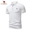 Camel 2025 Лето Новая спортивная повседневная футболка для гольфа с вышитыми лацканами, влагоотводящая и потоотводящая рубашка поло