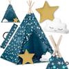 Nukido Children's Teepee Tent with Lights - Blue