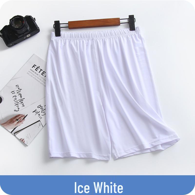 Мужские ультратонкие дышащие шорты для сна из жидкого ледяного шелка - Летние эластичные пляжные брюки