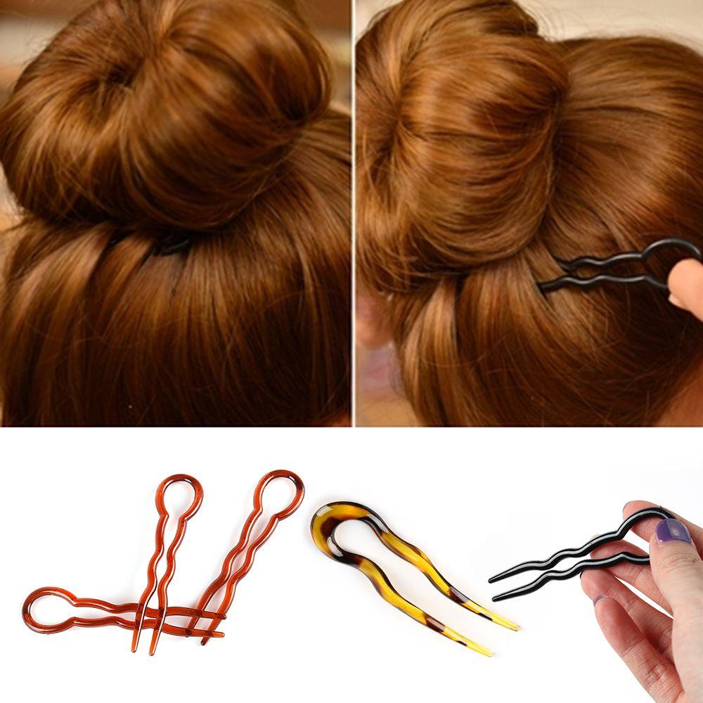 Fashion Hair Fork Styling Tools Hair Accessories U Shape Hair Clip Plastic Hair Stick Hairpin