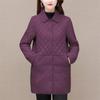 Women Winter Midi Plaid Quilted Coats Fashion Female Korean Clothing New Solid Casual Thicken Warm Long Sleeve Jackets