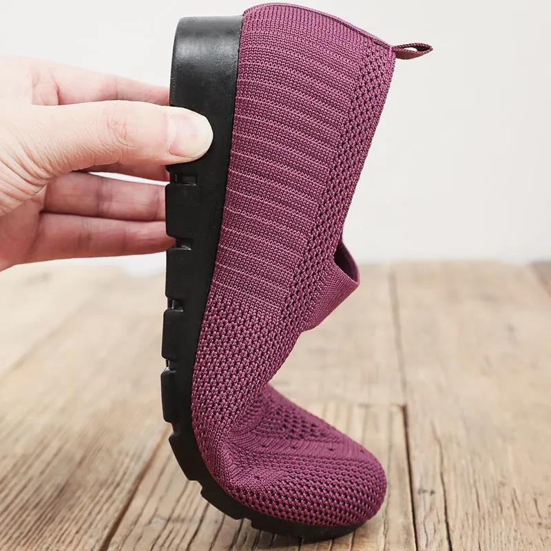 Spring and Summer Women's Cloth Shoes Non-slip Single Shoes Flat Shoes Casual Slip-on Shoes