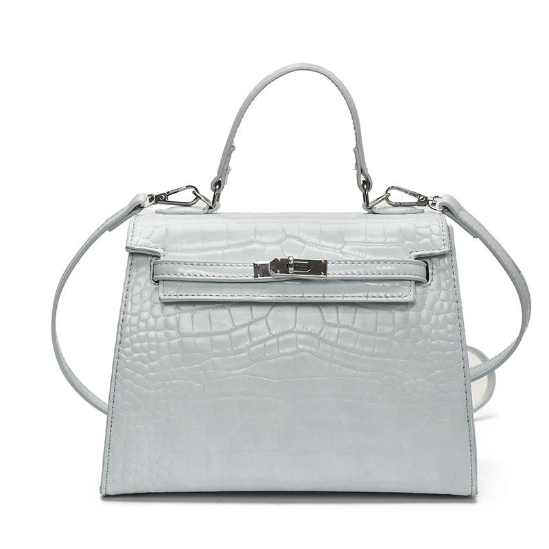 Нишевая сумка-тоут с крокодиловым узором, женская новая ретро-универсальная на плечо, сумка-ведро, повседневная сумка-мессенджер