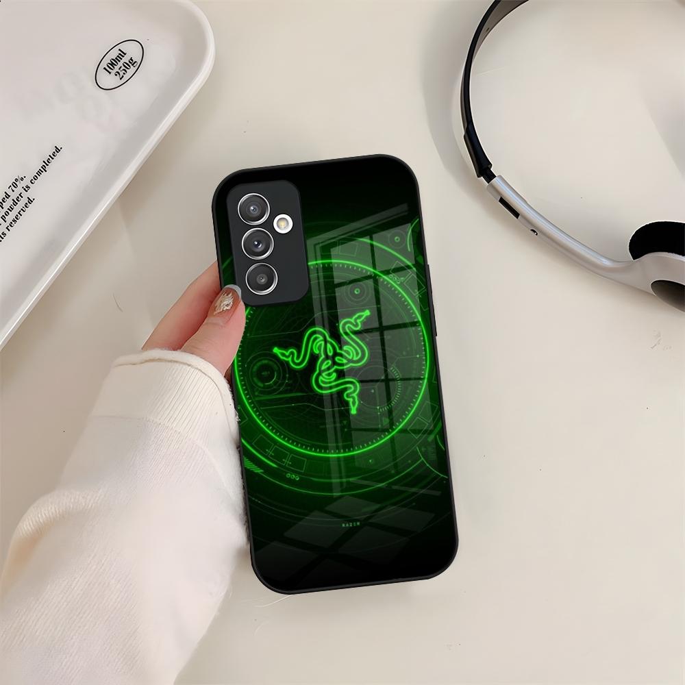 Чехол R-Razer из стекла для телефонов Samsung S24 S26 S23 S20 S25 S21 S22 Ultra Fe Plus A05 A06 A16 A26 A36 A56 Coque