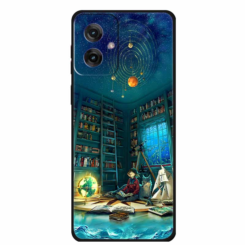 Для Motorola Moto G55 5G Чехол Роскошный ТПУ Мягкий Силикон Задняя Крышка Чехлы для Телефона для MotoG55 Защитный Ударопрочный Цветные Fundas