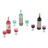 Miniature Dollhouse Wine Bottle Set Dollhouse Decoration Pretend Play Funny Mini Toy Set for Party
