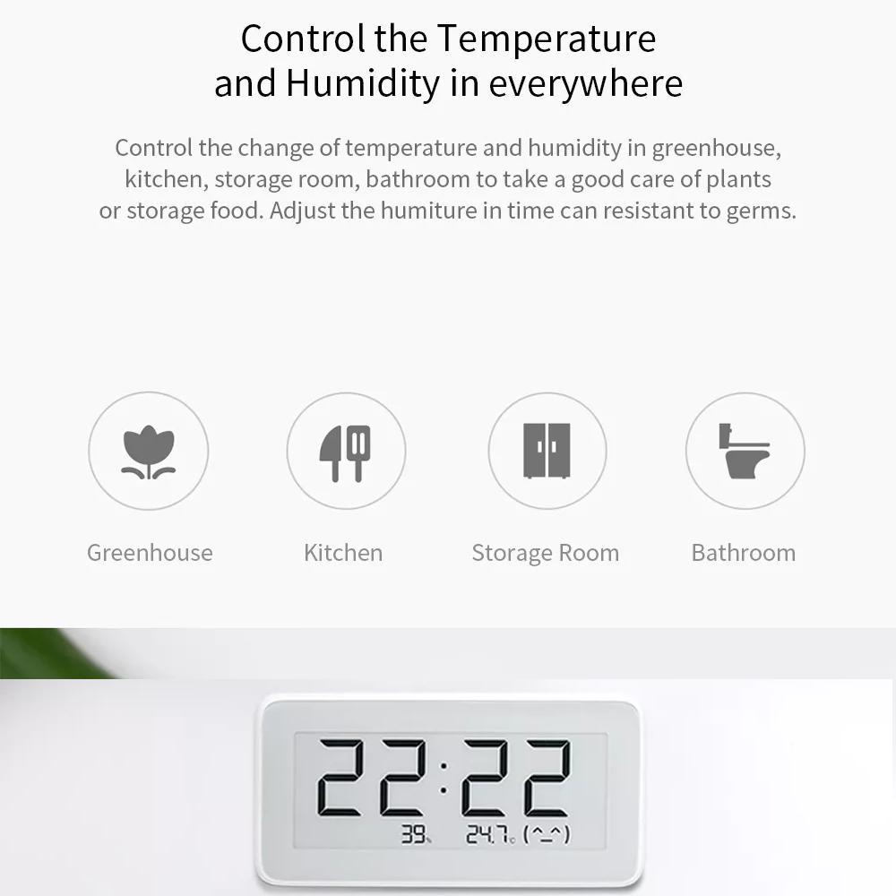 Xiaomi оригинальные BT4.0 Bluetooth беспроводные умные электрические цифровые часы Крытый и открытый гигрометр термометр ЖК-дисплей инструменты для измерения температуры