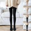 Женские зимние колготки с эластичной плюшевой подкладкой, однотонные, со средней талией, сохраняющие тепло, короткая юбка, платье, подходящие к низу, леггинсы, женские колготки