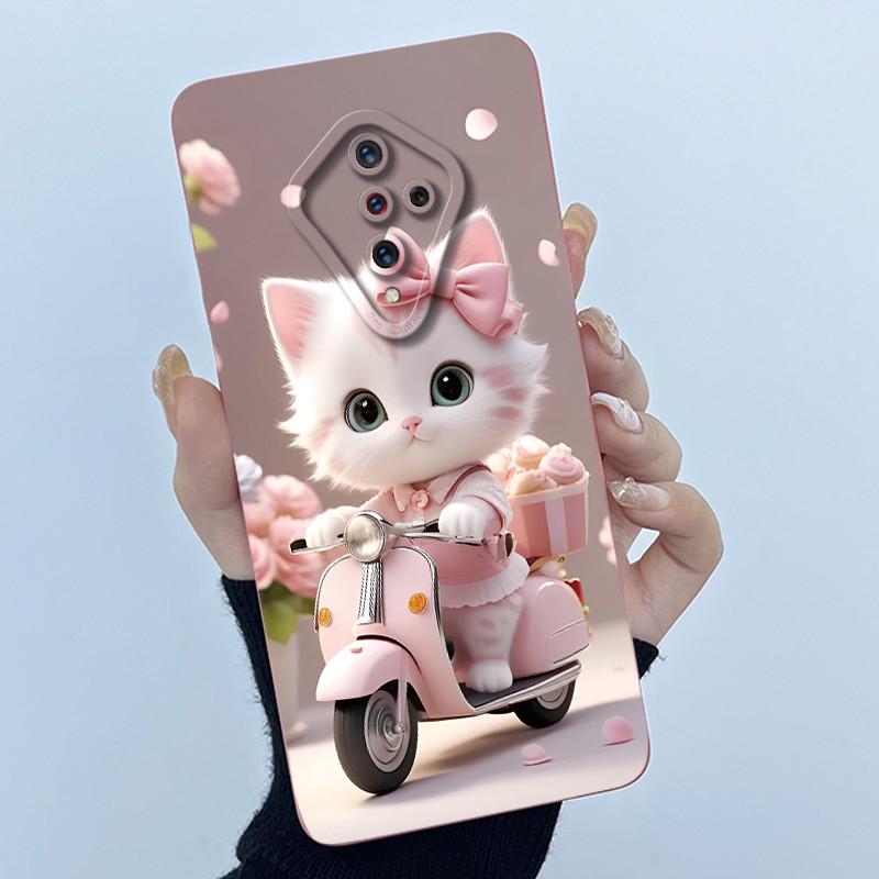 For Vivo S1 Pro Case 1920 PD1945F_EX Cover Lovely Cat Soft Liquid Silicone Matte Phone Case For Vivo X50 Lite V17 Russia Coque