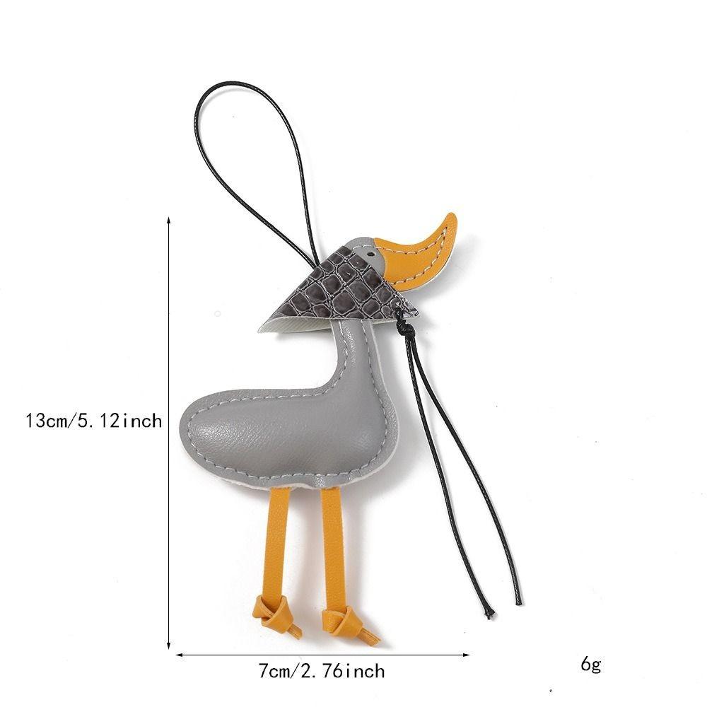 DIY Pu Leather DuckKeychain Hanger Bag Charm Cute Scarf Duck Pendant Women