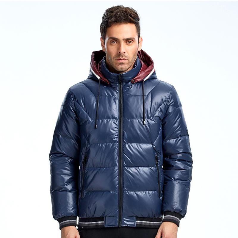 Мужской пуховик MALIDINU, зимнее толстое пуховое пальто, парка, куртка из 70% белого утиного пуха, водонепроницаемая с капюшоном