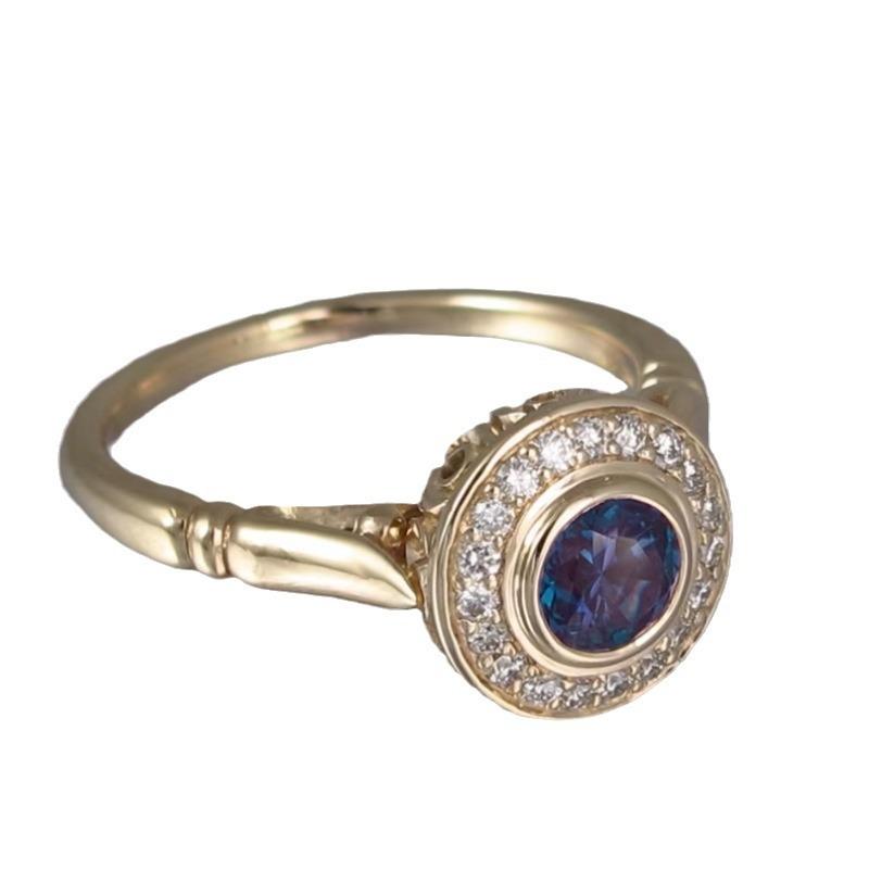 European and American Zircon Rings for Women, Double-layered Rings, Fashionable Internet Celebrity Index Finger Rings