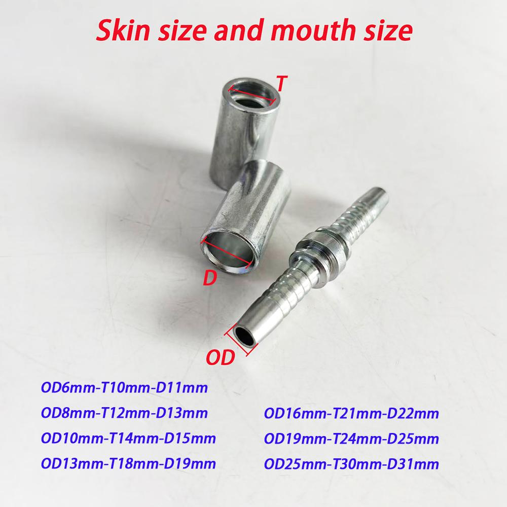 Carbon Steel Hydraulic Hose Joint 6-25mm Galvanized Pipe Connector High Pressure Leak-Proof Docking Fitting for Pipeline System