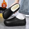 Модные зимние мужские тапочки из бархата, теплые, водонепроницаемые, легкие, кухонные, поварские, износостойкие, рабочие, домашние, мужские, с мягкой подошвой
