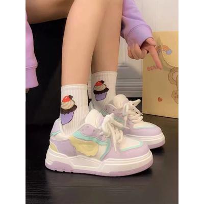 Осенние новинки, модные универсальные контрастные цвета, студенческие повседневные туфли для сёрфинга