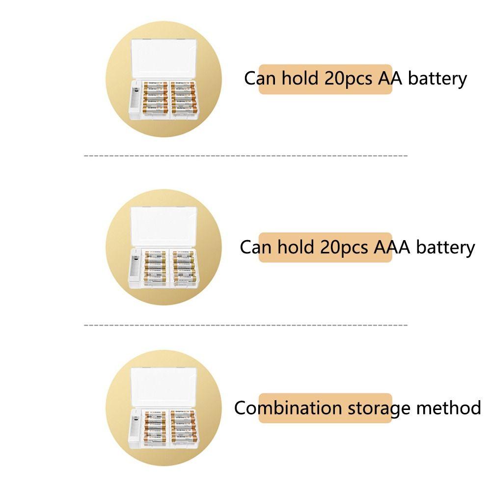 Надежный запирающийся ящик для хранения аккумуляторов вмещает 20 ячеек Прозрачный корпус для аккумуляторов для домашнего использования