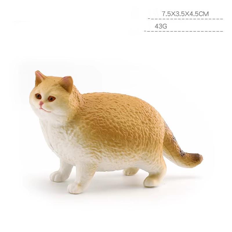1pc Mini Realistic Cat Figurine Set Cute Orange Tabby British Shorthair Toy Kittens for Kids Decoration Resin Decorative Ornaments