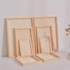 Creartive Blank Clay Frame Multi Size Wooden Photo Holder Desktop Ornament  Children's Handcraft