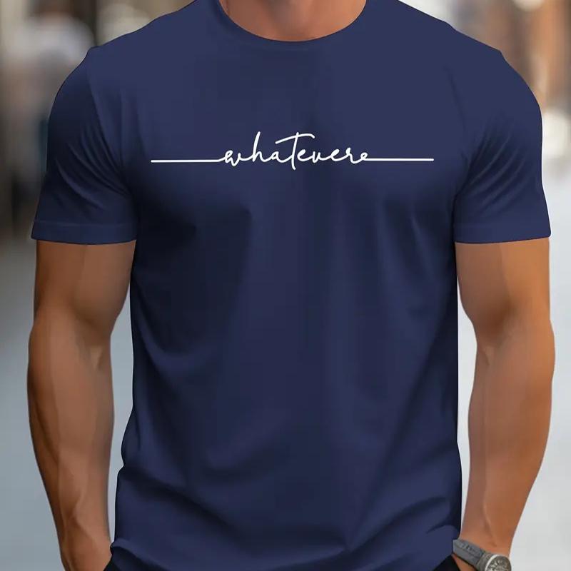 Новая летняя мужская модная футболка Personality Basics Printed Men's T-shirt Top