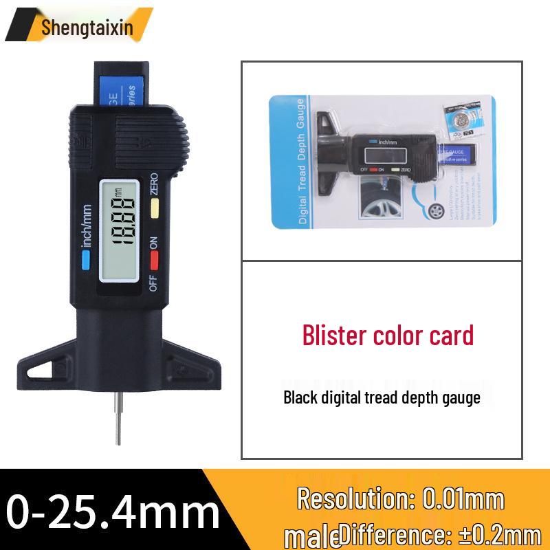 Цифровой штангенциркуль Shengtai Xin 0-25 мм, измеритель глубины протектора