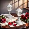 LED Night Light Soft Warm Glow Flicker Free Battery Powered Retro Style LED Table Lamp Bedside Light Decoration