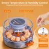 Egg Incubator with Automatic Egg Turning and Humidity Control, Intelligent Egg Incubator with Automatic Temp. Adjustment, 12 Egg