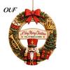 DIY Holiday Craft Decorations Interchangeable Wooden Christmas Wreath, 12 Pcs Front Door Plaque, Indoor Festive Atmosphere Decor Handmade Pattern
