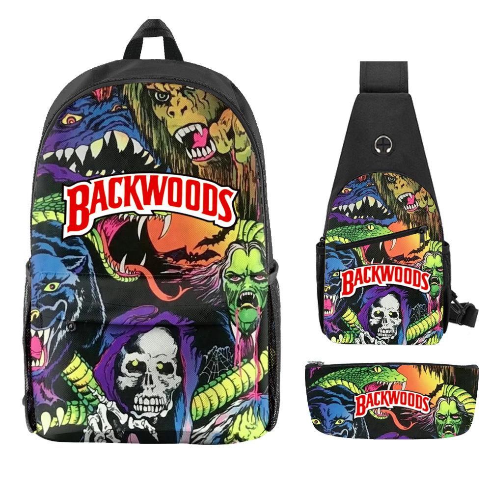 Школьный рюкзак для ученика Backwoods Рюкзак Сумка через плечо Школьная сумка Рюкзак большой емкости Водонепроницаемый рюкзак